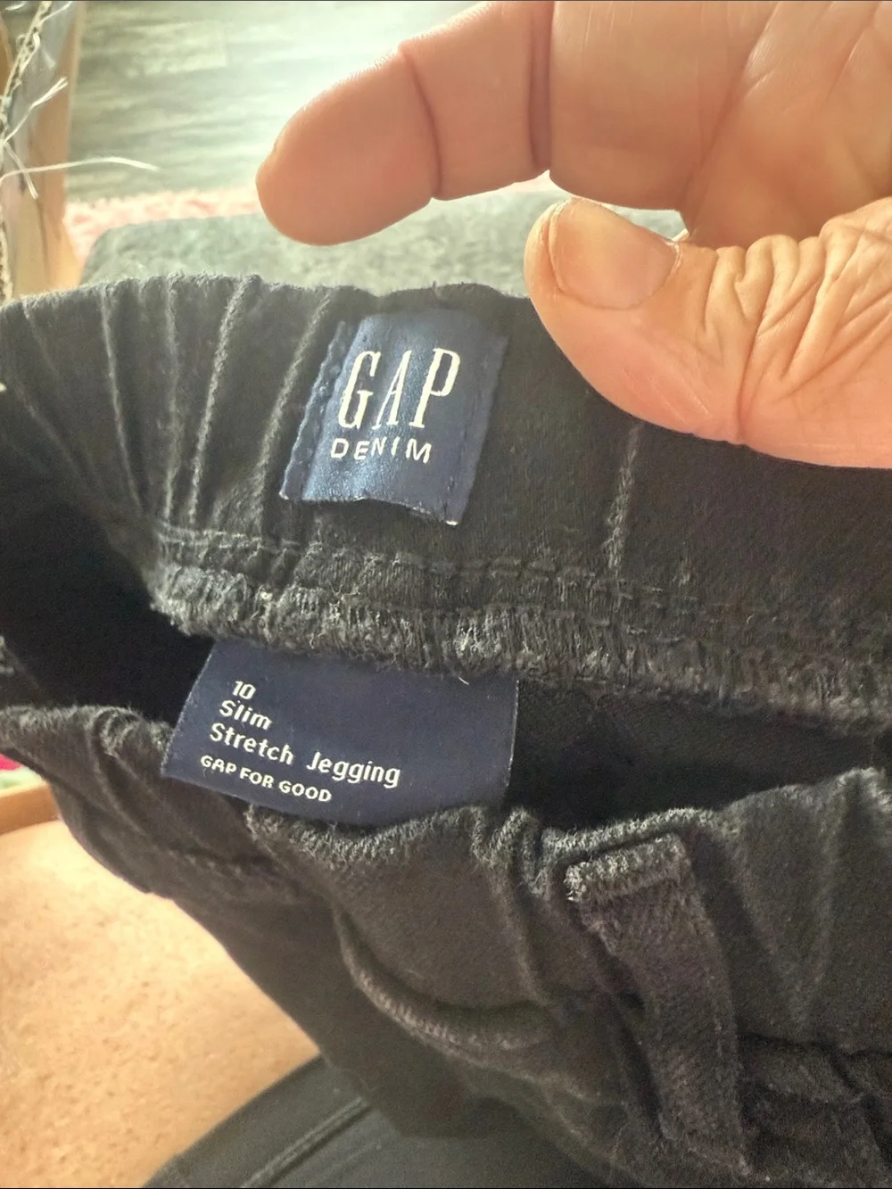 Gap Black Skinny Elastic Waist jeans for girls